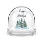 Elegant Happy Holidays Snow Globe by Printify