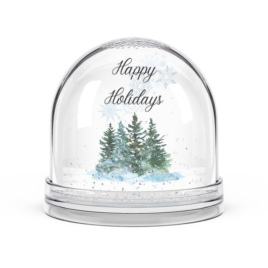 Elegant Happy Holidays Snow Globe