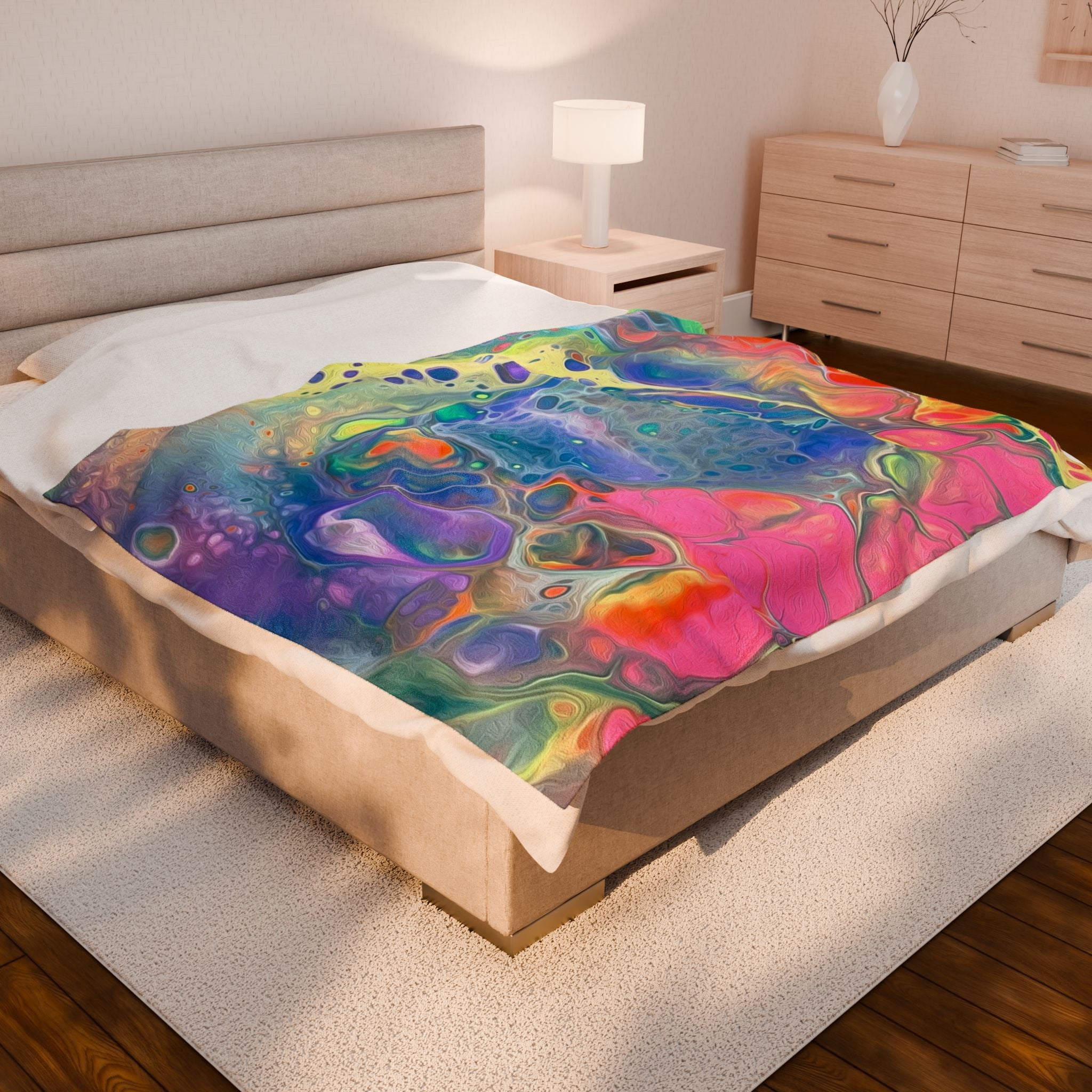 Bespattered Facade Unicorn Velveteen Plush Blanket | 3 Sizes