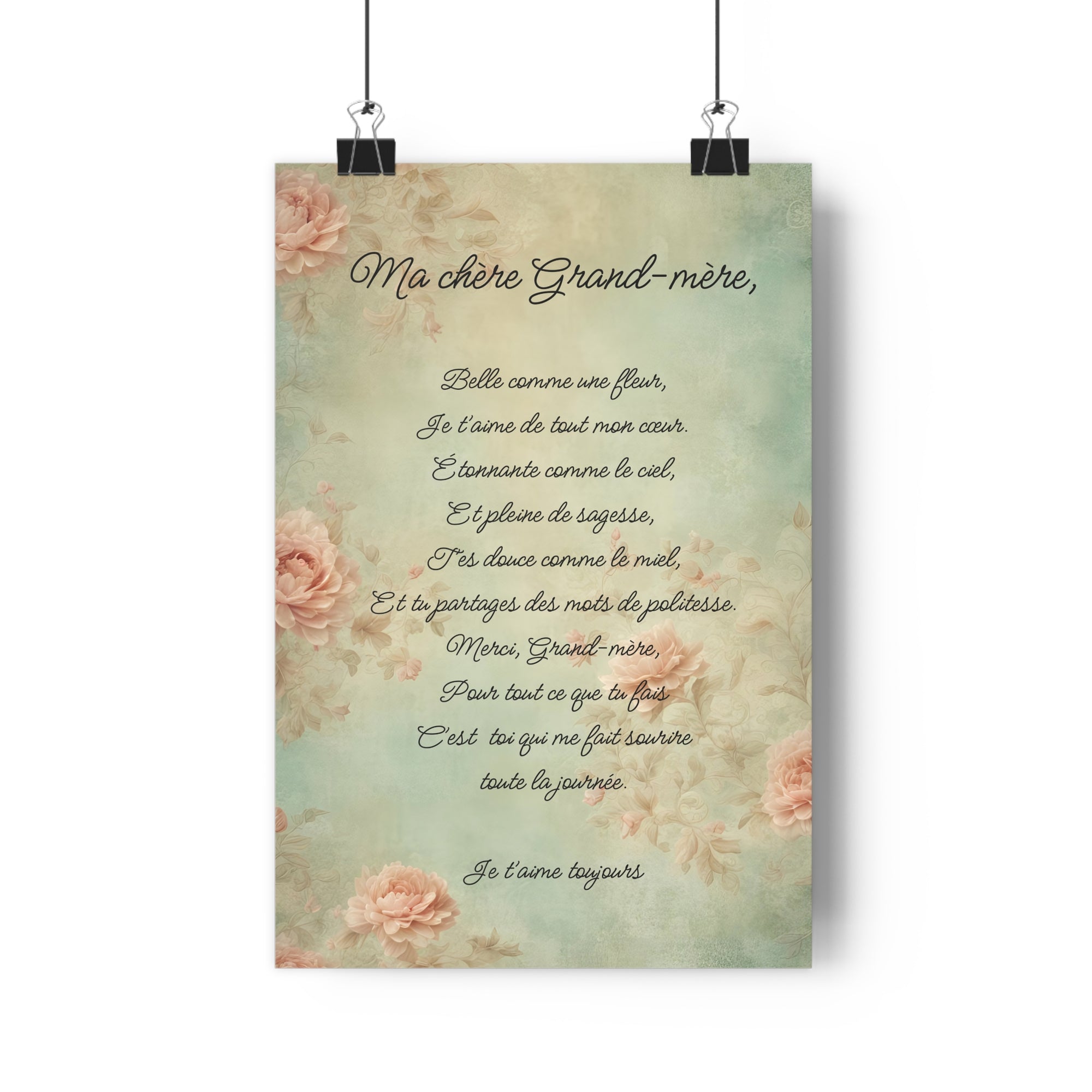 My dear grandmother French Giclee Art Print