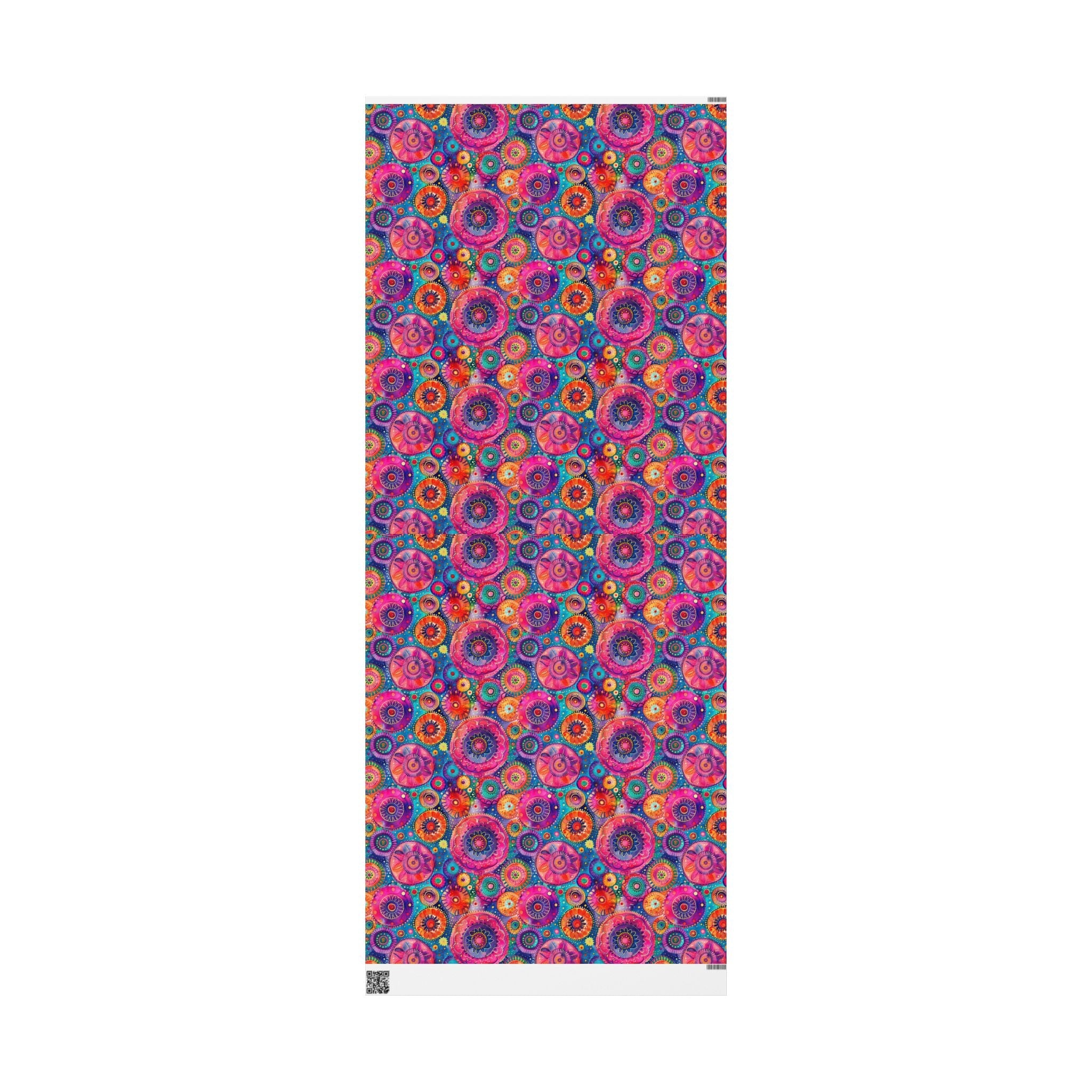 Bespattered Facade Colorful Circles Wrapping Paper | Three Sizes | Glossy or Matte