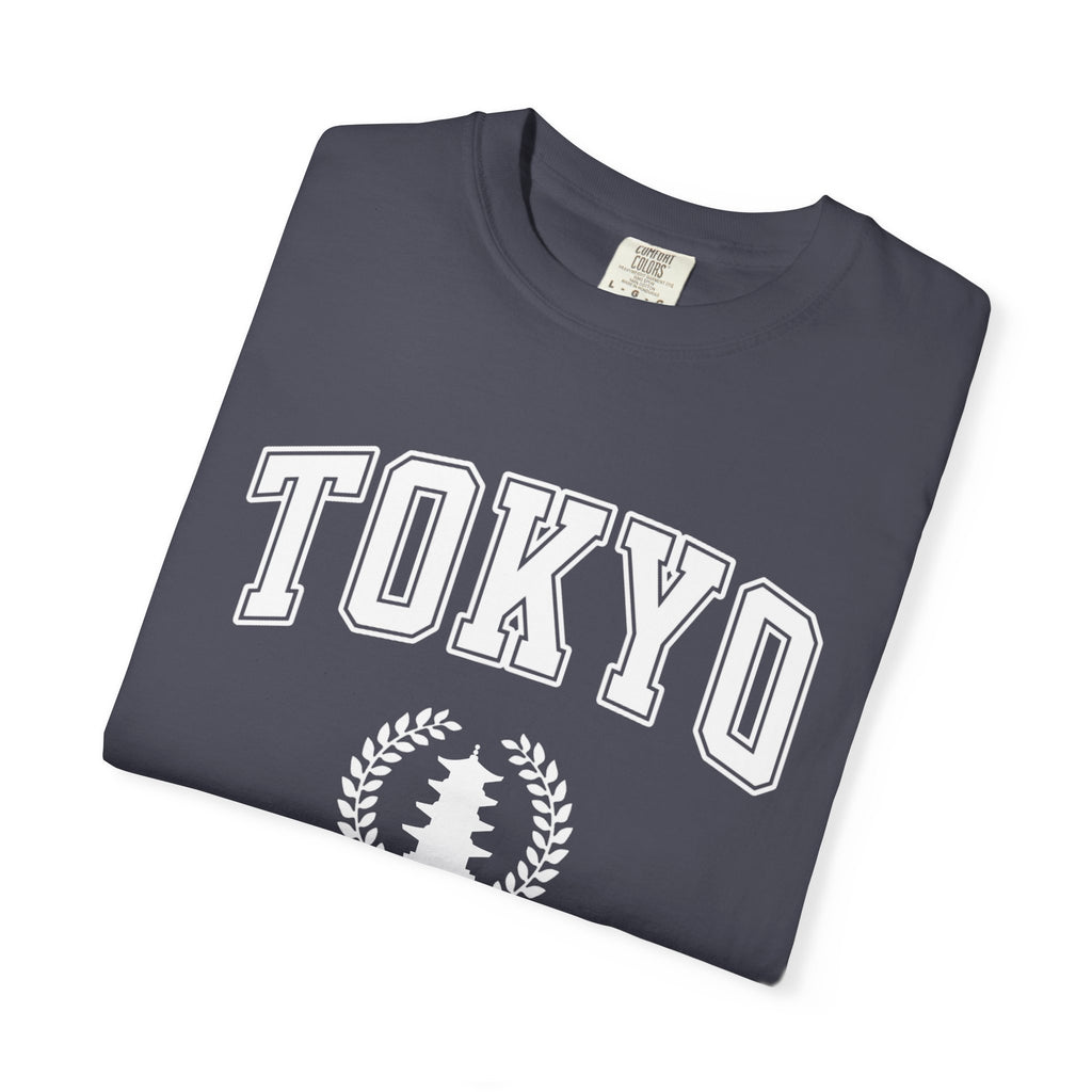 Tokyo Vintage-Style pagoda with laurel T-Shirt — Collegiate Graphic Tee