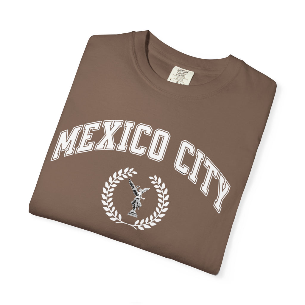 Mexico City Vintage Tee — Laurel Crest with Monumento a la Independencia Graphic T-Shirt