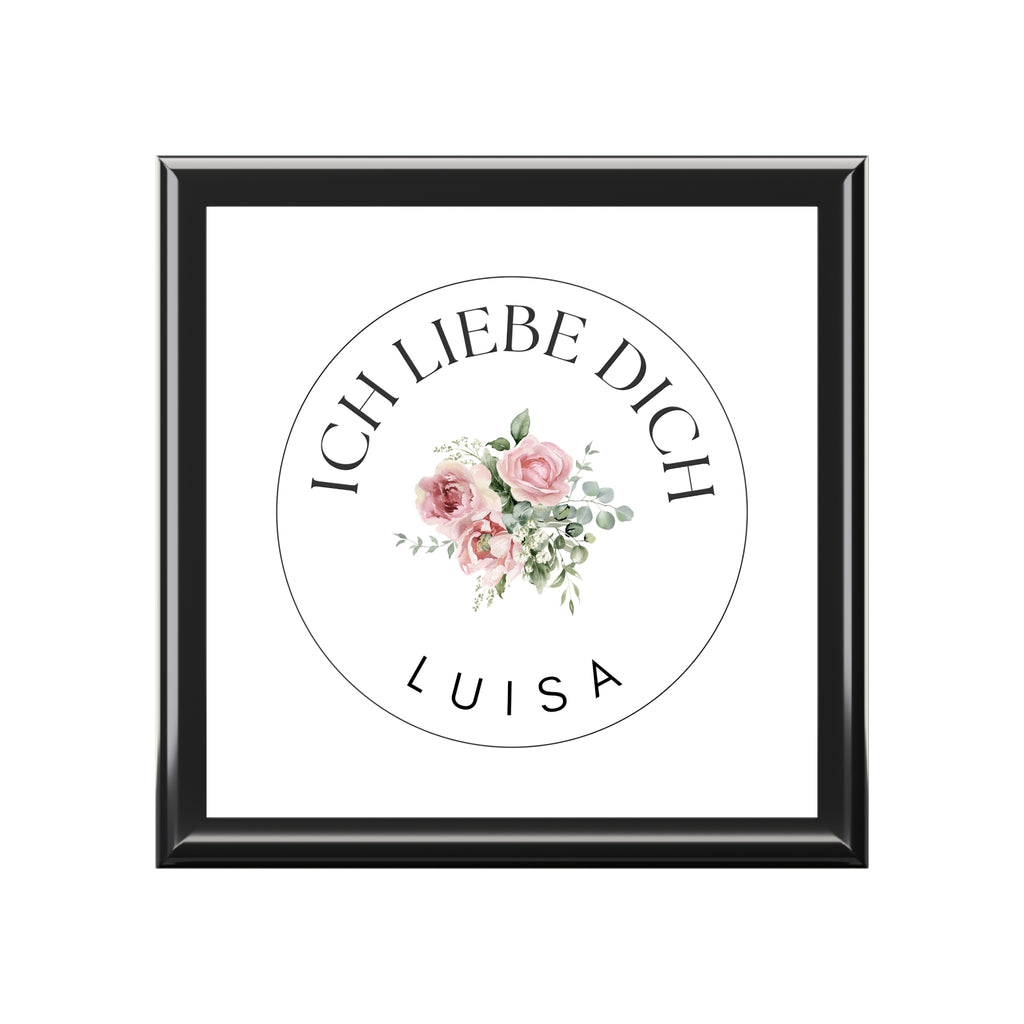 Personalized ich liebe dich German Jewelry Box with Name