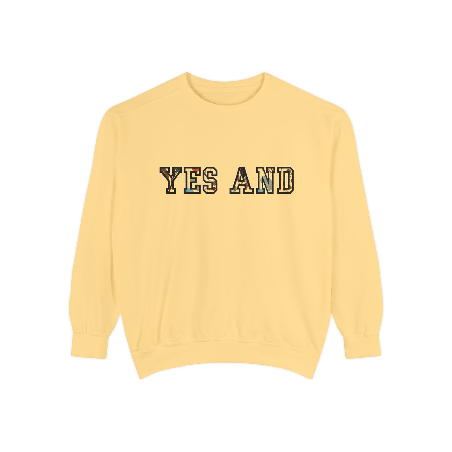 Sweat-shirt Oui et texte en bloc, couleurs confort
