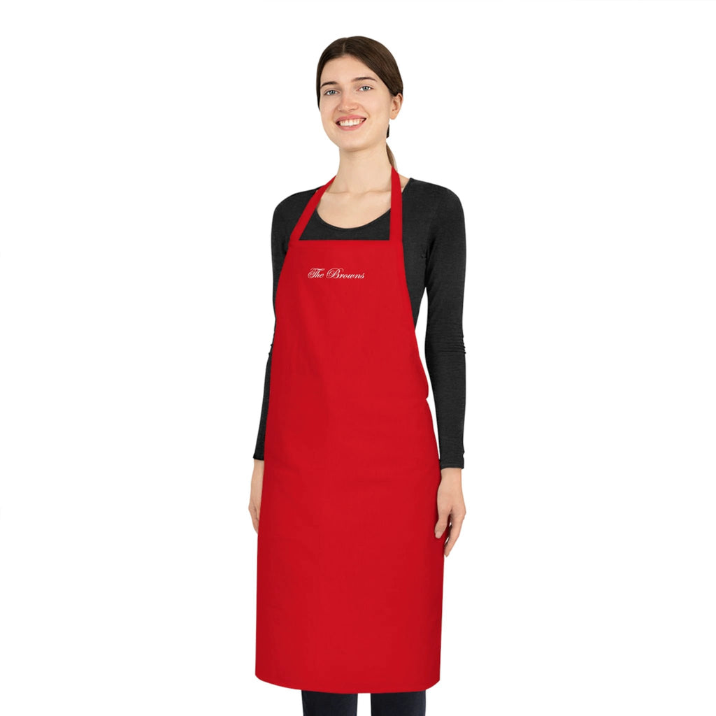 Custom family name cotton apron by Printify