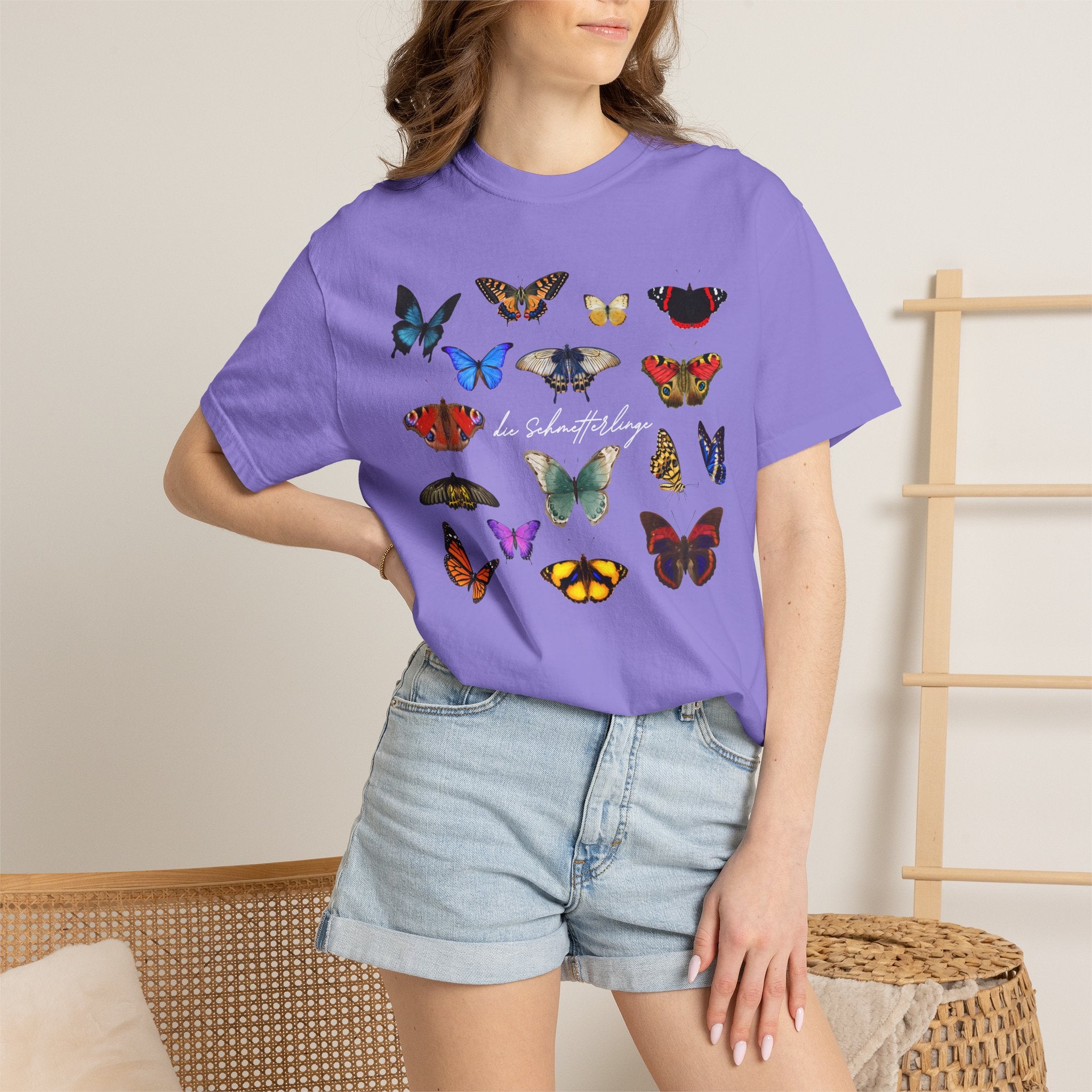 German 'die Schmetterlinge' Butterflies T-Shirt, Comfort Colors, gift for German speaker