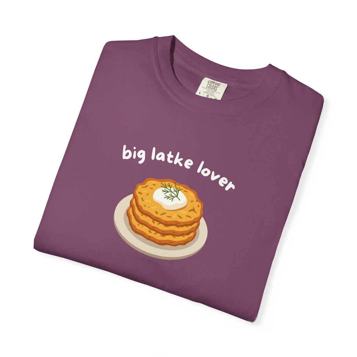 Big Latke Lover Potato Pancake Illustration T-Shirt