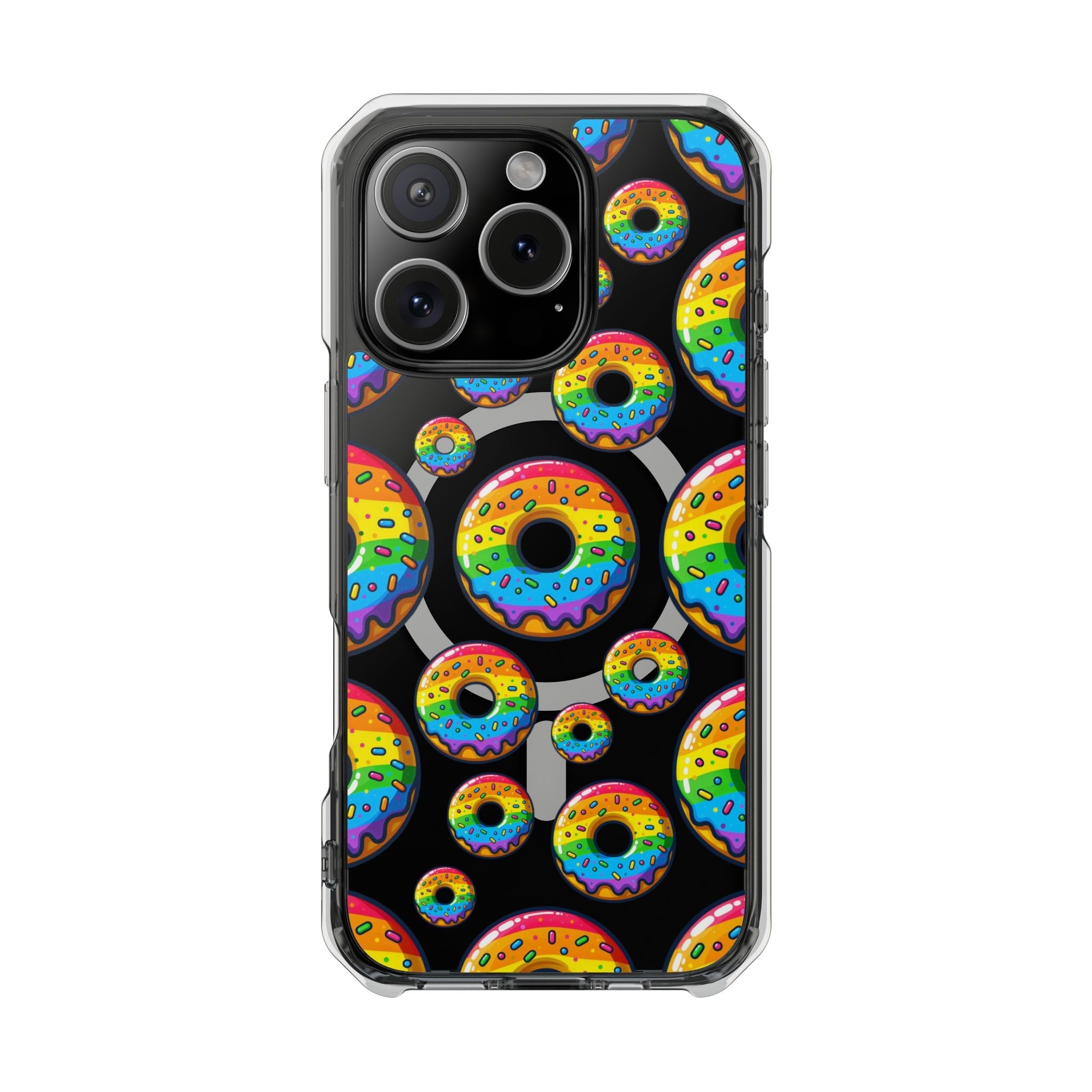 Bespattered Facade Rainbow Sprinkle Donut MagSafe Clear Impact Cases