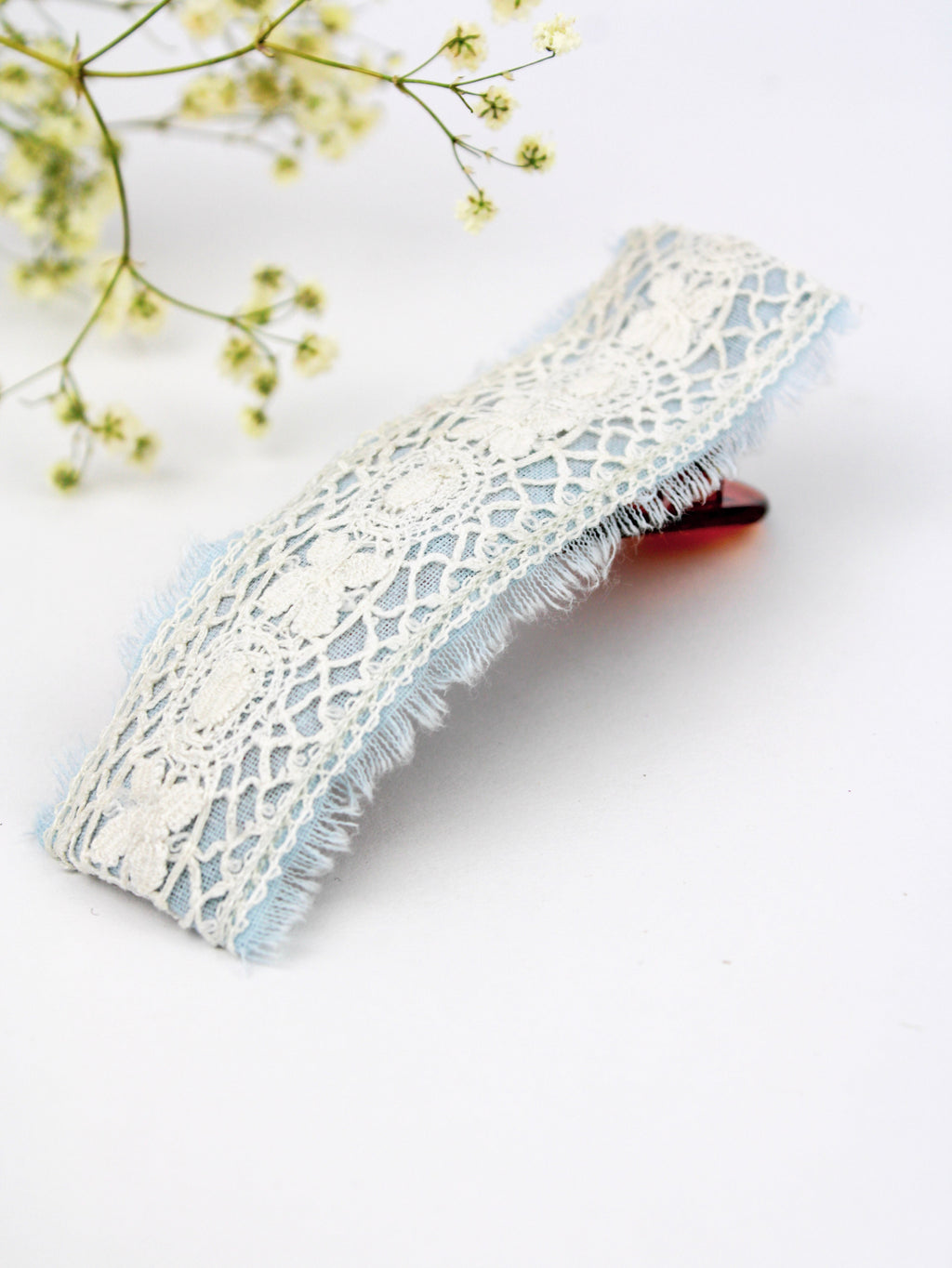 Amelia Lace and Linen Hair Clip