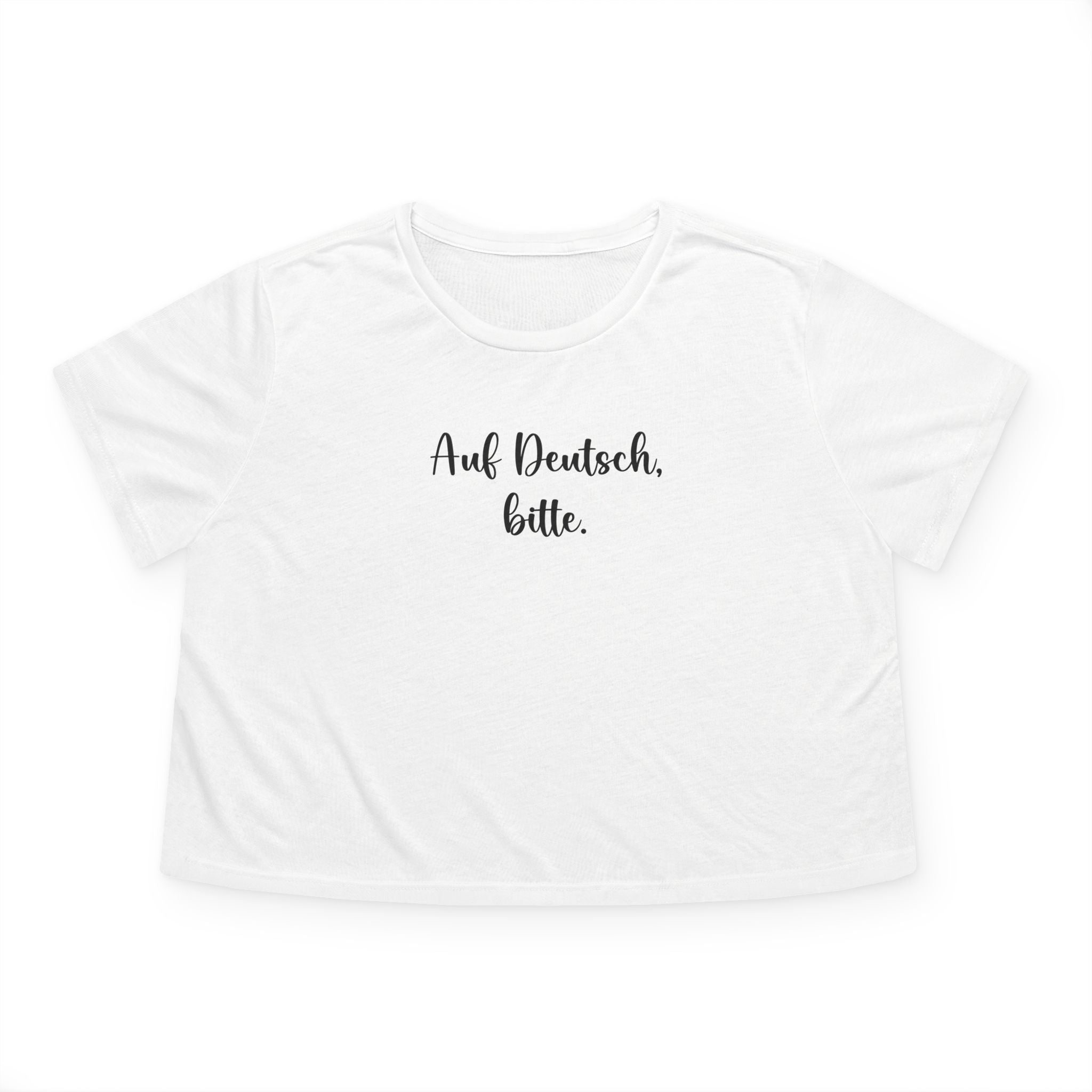 Auf Deutsch, bitte women's flowy cropped Tee