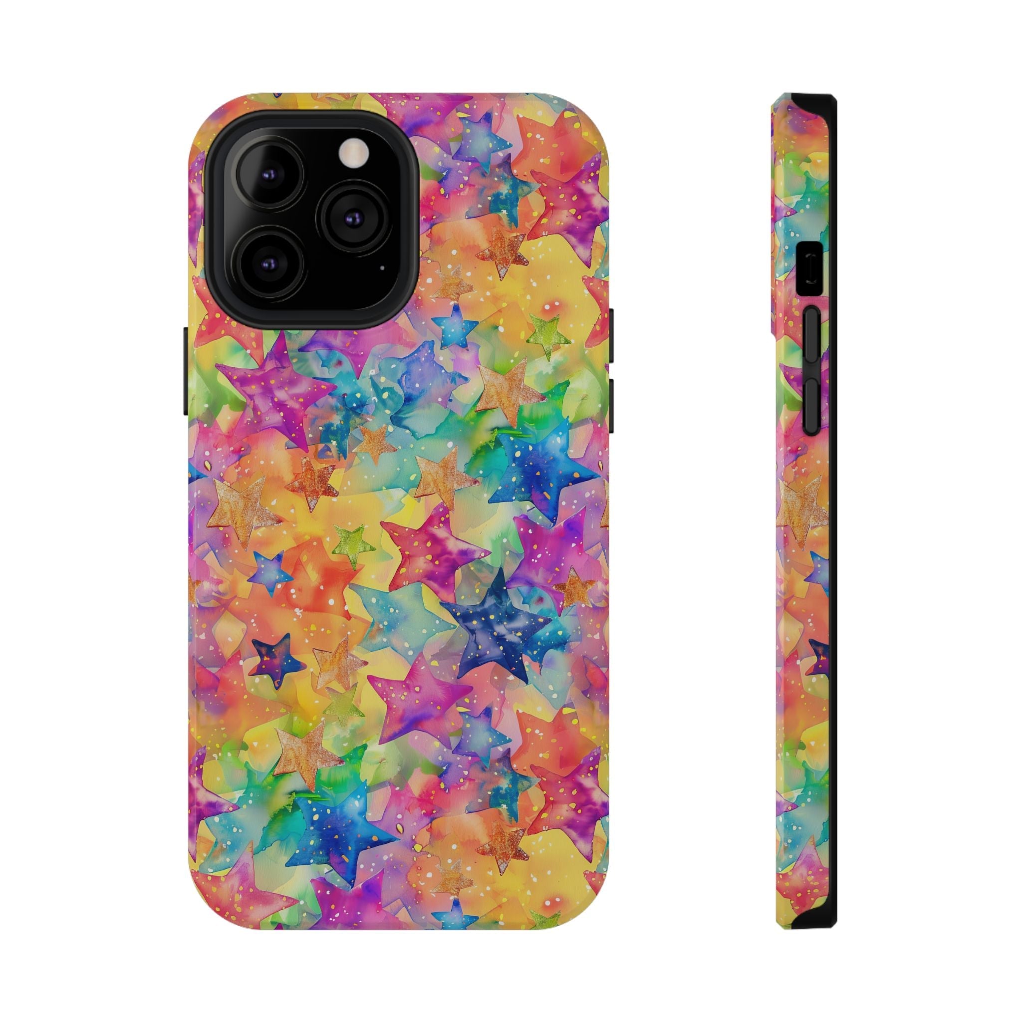 Bespattered Facade Rainbow Stars Impact-Resistant Case