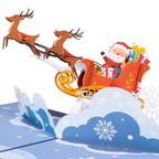 Santa Sleigh Pop Up Christmas Card by Paper Love