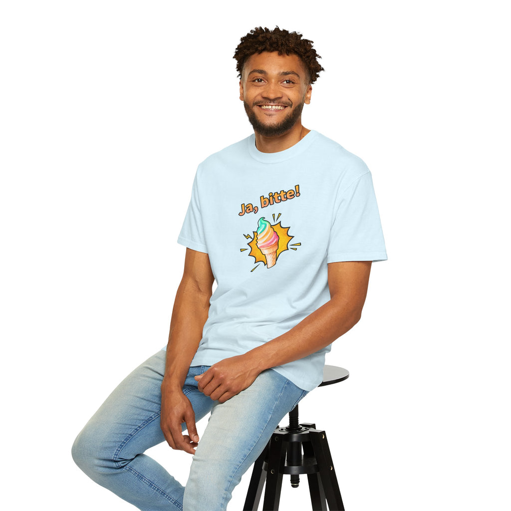 Ja Bitte! Rainbow Soft Serve Ice Cream German T-Shirt
