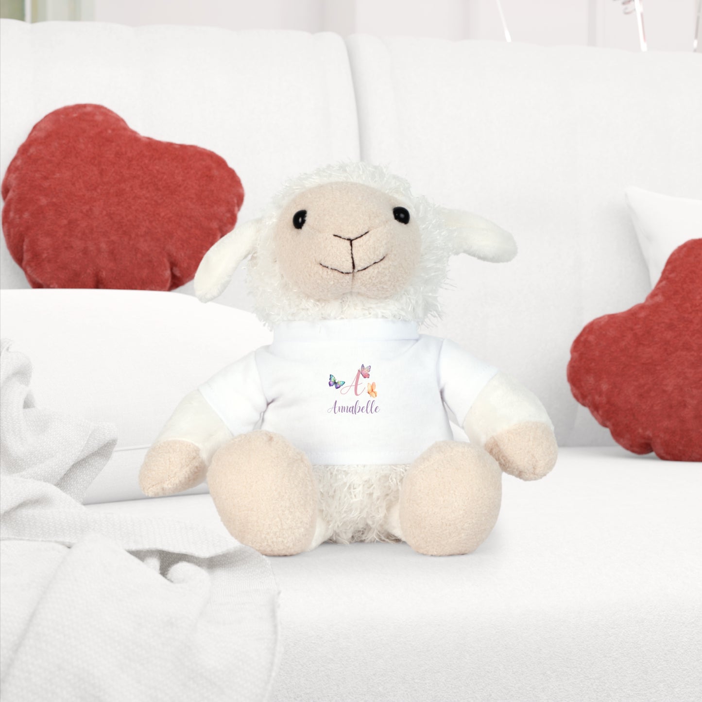 Personalized stuffed animal- Butterfly with initial