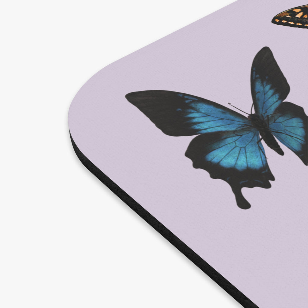 Dusty lavender French Papillons Butterfly Mouse Pad – Vintage Botanical Desk Mat