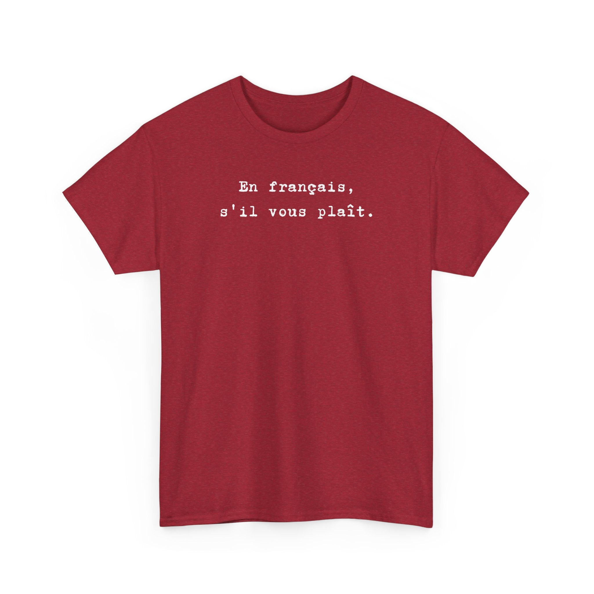 En français s'il vous plaît t-shirt, top for French teacher or French student, Francophone