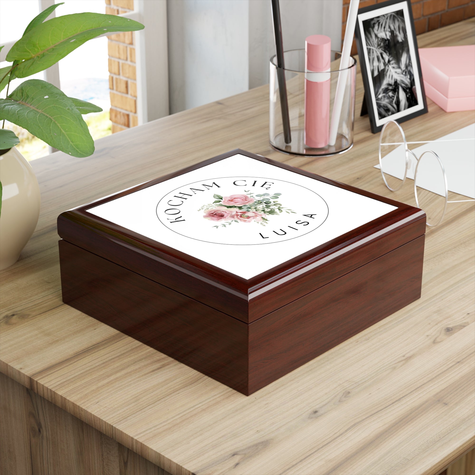 Personalized Kocham Cie Polish I love you Jewelry Box