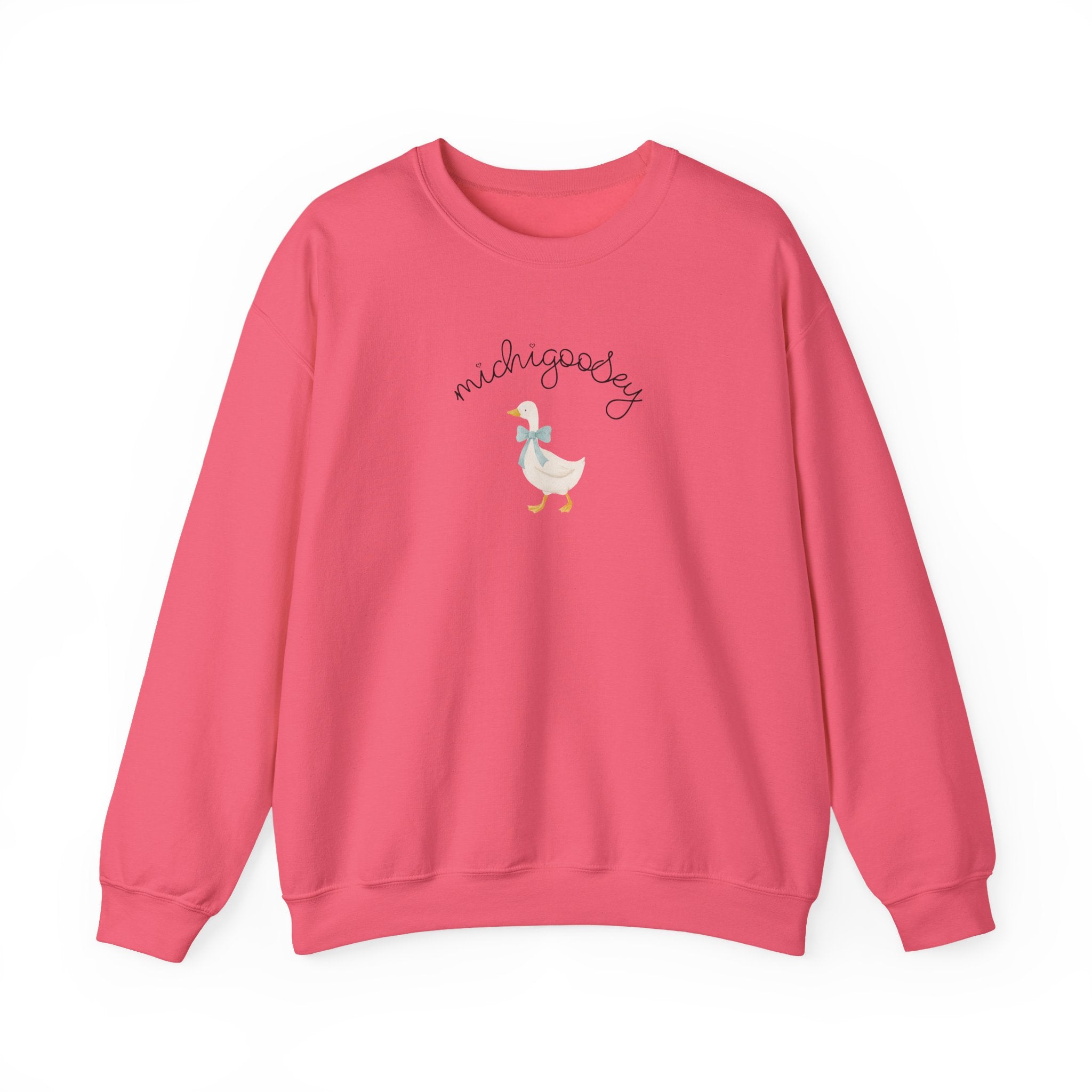 Michigoosey Goose Sweatshirt, Silly Goose Crewneck, Gander sweater, Michigan Wildlife Shirt, Novelty Animal Sweater