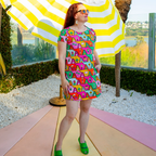 8-Bit A-Frames Tunic in Bright Day by Blue Platypus Clothing