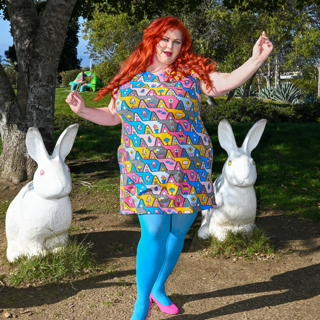 8-Bit A-Frames Tunic in Pretty Pastel by Blue Platypus Clothing