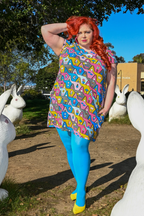 8-Bit A-Frames Tunic in Pretty Pastel by Blue Platypus Clothing