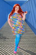 8-Bit A-Frames Tunic in Pretty Pastel by Blue Platypus Clothing