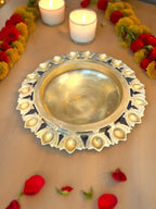 Urli with 18 Lotus Diyas