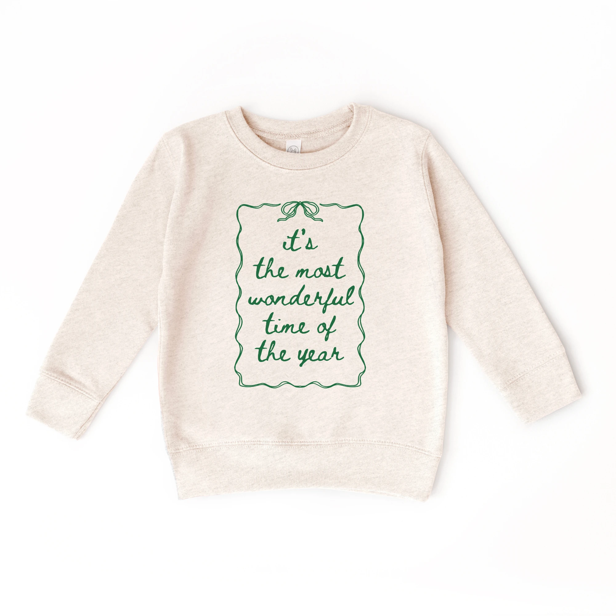 It's the most wonderful time of the Year toddler and youth Sweatshirt, Christmas collection by Benny and Ray Apparel