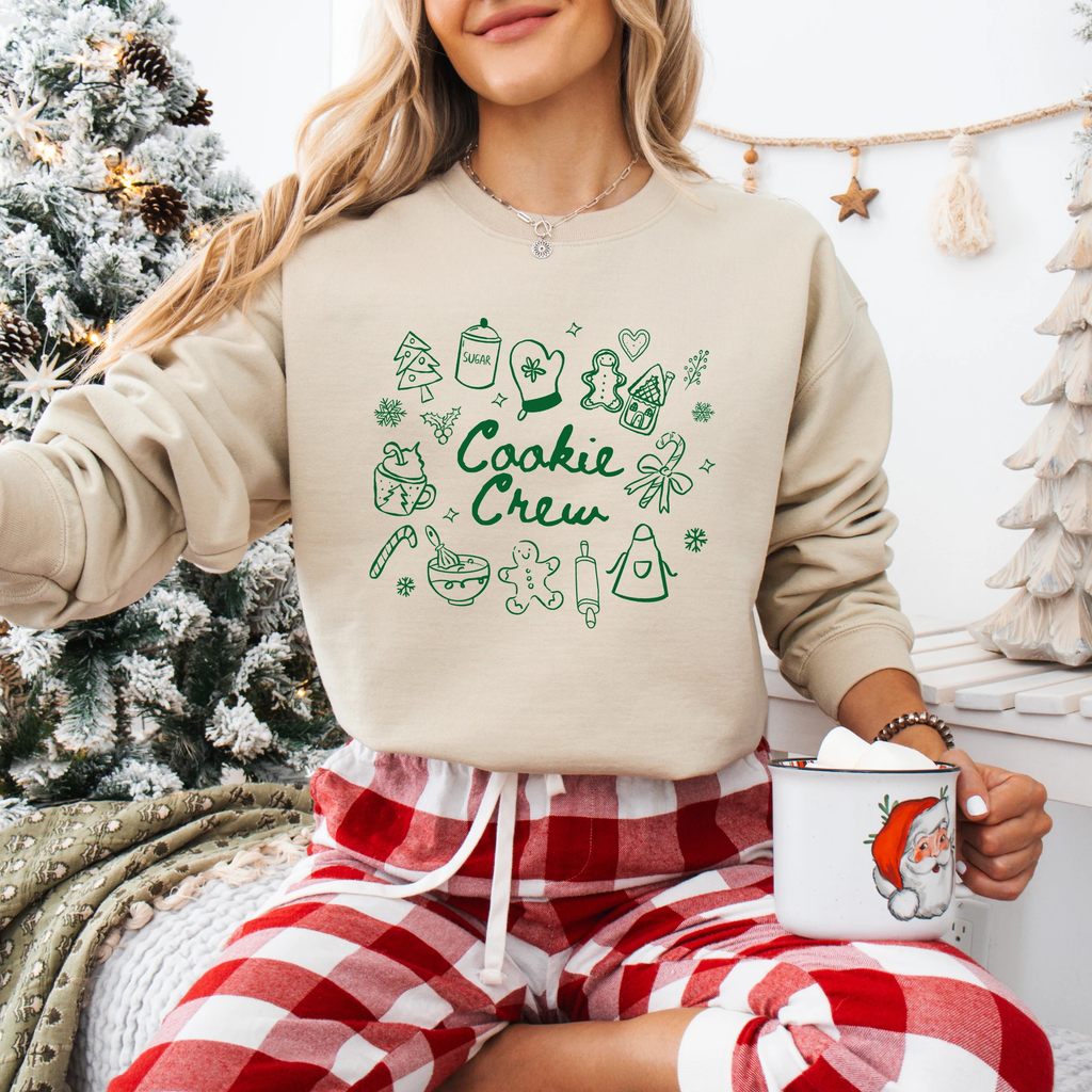 Cookie Baking Crew adult sweatshirt, Christmas collection by Benny and Ray Apparel