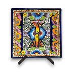 11" Square Talavera Dinner Plate | Vibrant Mexican Dinnerware Talavera Plate La Vie Bien 11" Square Talavera Dinner Plate | Vibrant Mexican Dinnerware