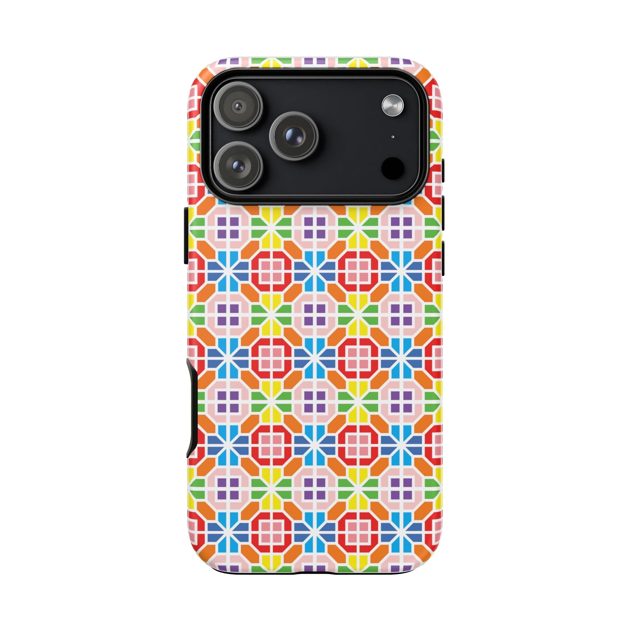 Bespattered Facade Geometric Rainbow Mosaic Tough Case