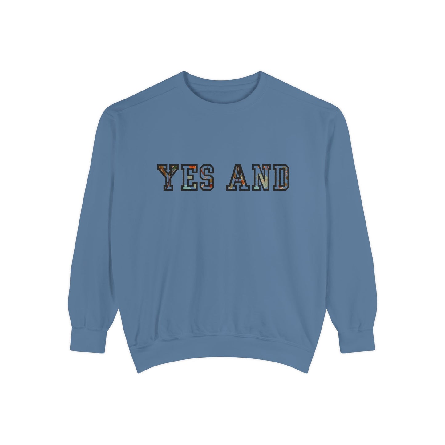 Sweat-shirt Oui et texte en bloc, couleurs confort