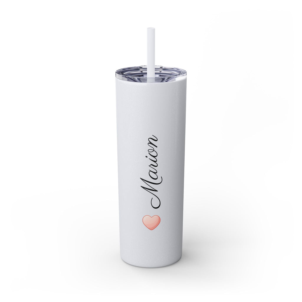 Personalized Skinny Tumbler with Straw