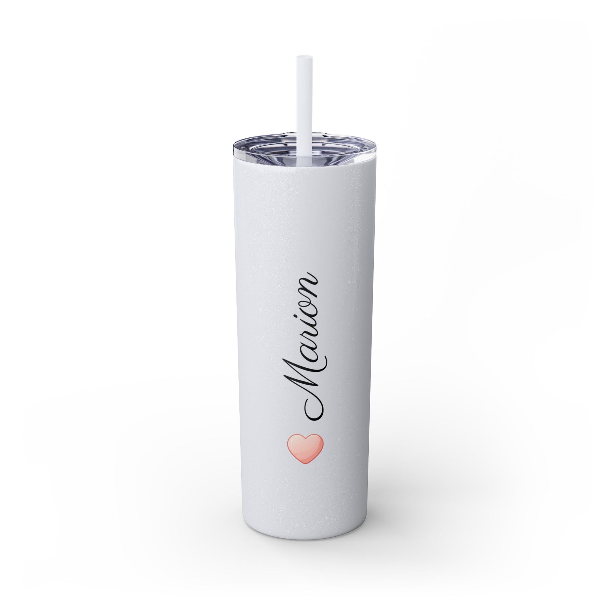Personalized Skinny Tumbler with Straw