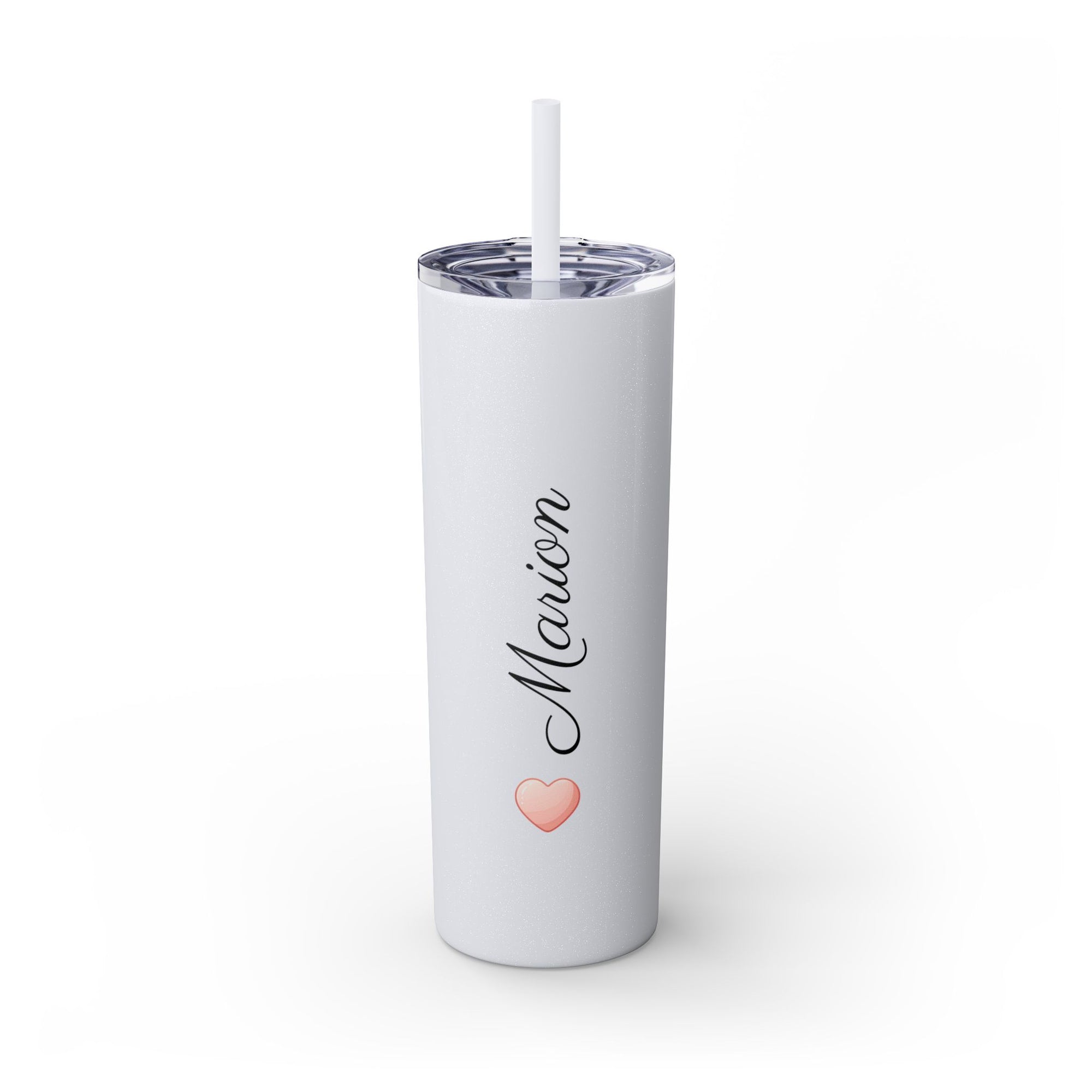 Personalized Skinny Tumbler with Straw