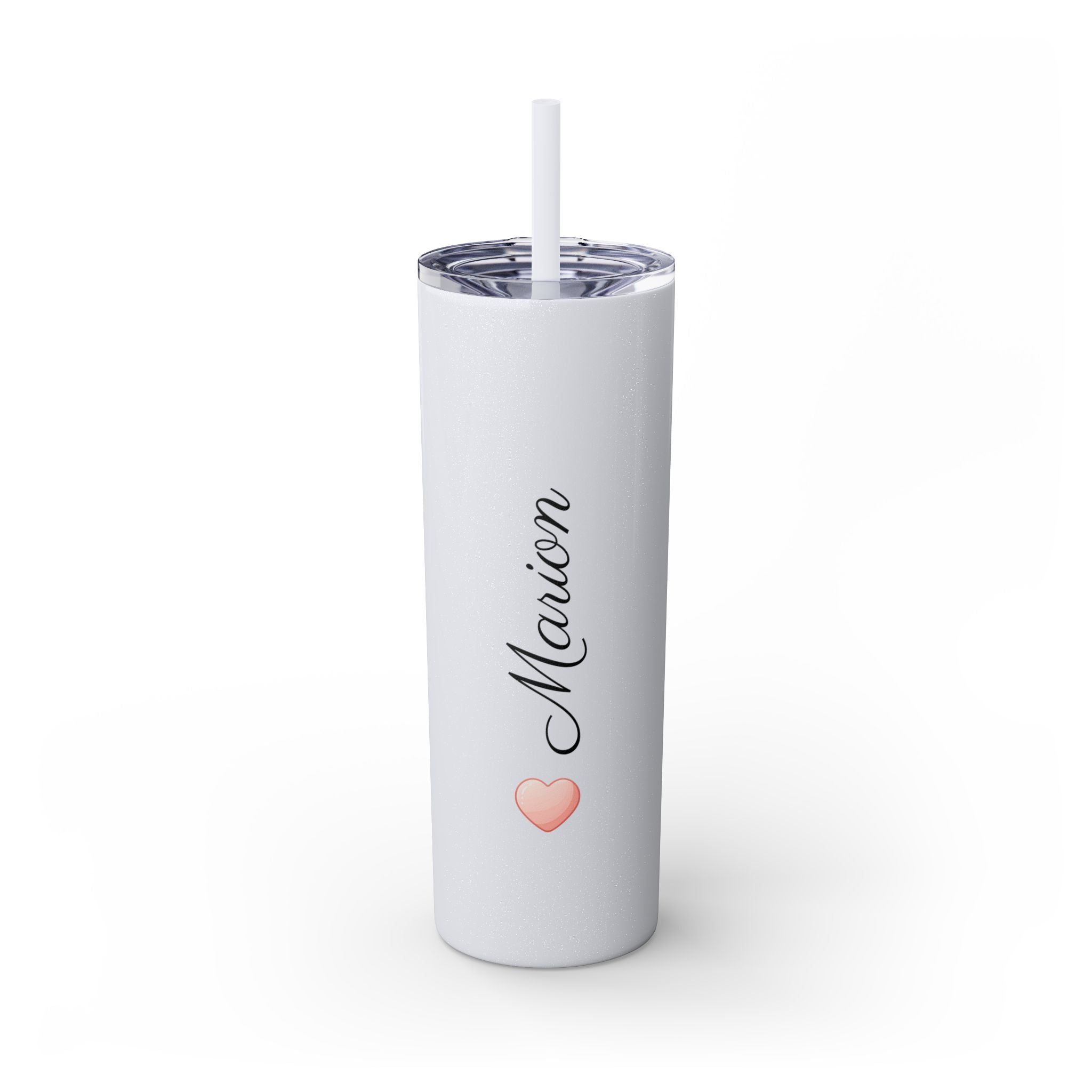 Personalized Skinny Tumbler with Straw