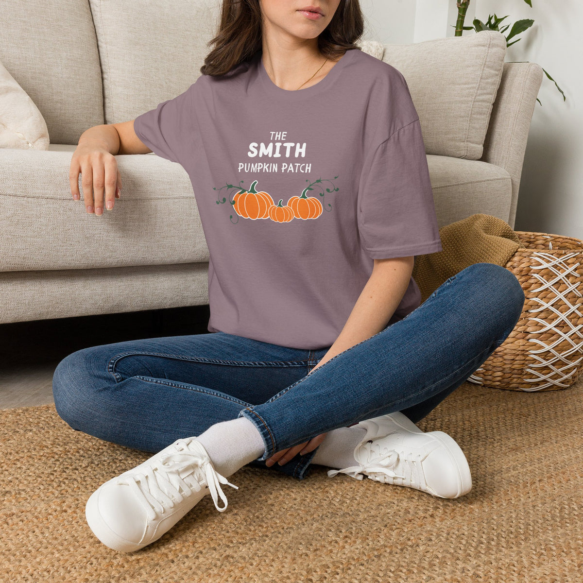 The Personalized Pumpkin Patch T-Shirt, Your family name Pumpkin Patch Fall Tee for autumn family photos, Pregnancy announcements