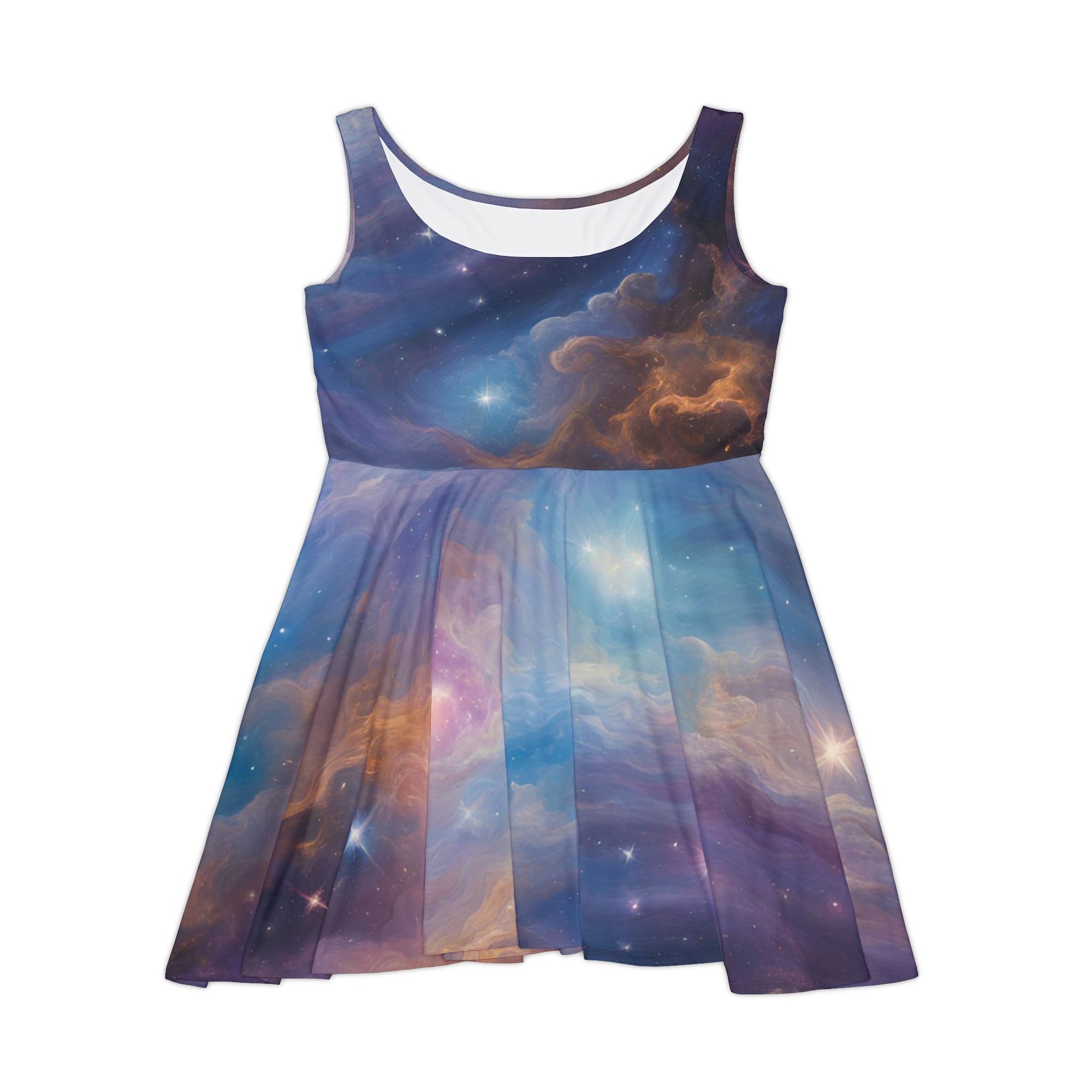 Galaxy sleeveless skater dress