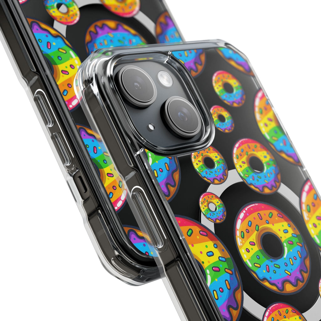 Bespattered Facade Rainbow Sprinkle Donut MagSafe Clear Impact Cases