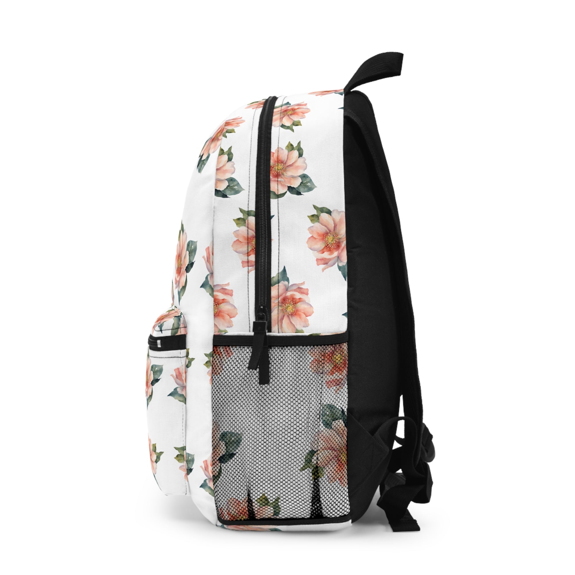 Pink Watercolor Flower Backpack