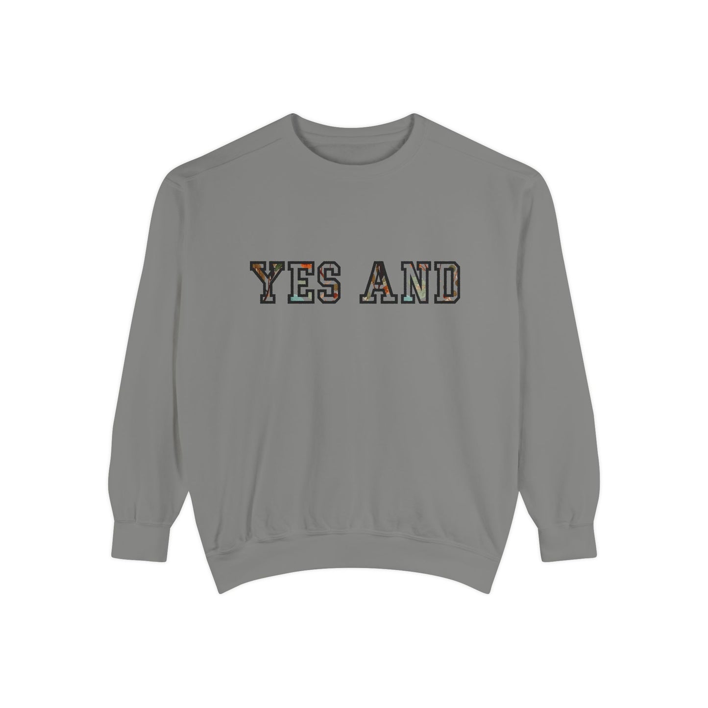 Sweat-shirt Oui et texte en bloc, couleurs confort
