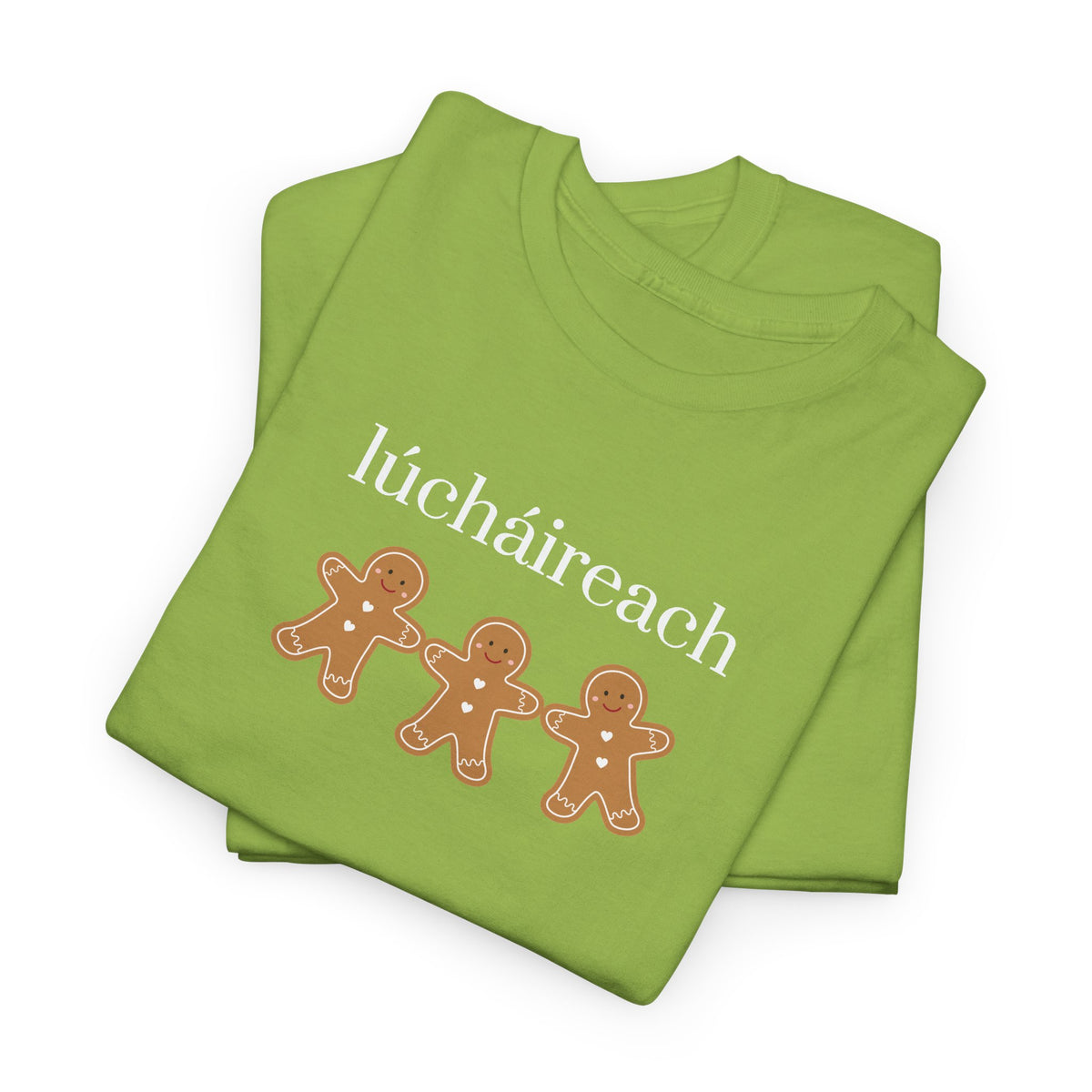 Irish Gingerbread Cookie Tee – “lúcháireach” cheerful Holiday Christmas Shirt