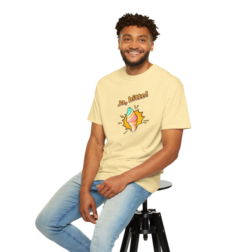 Ja Bitte! Rainbow Soft Serve Ice Cream German T-Shirt