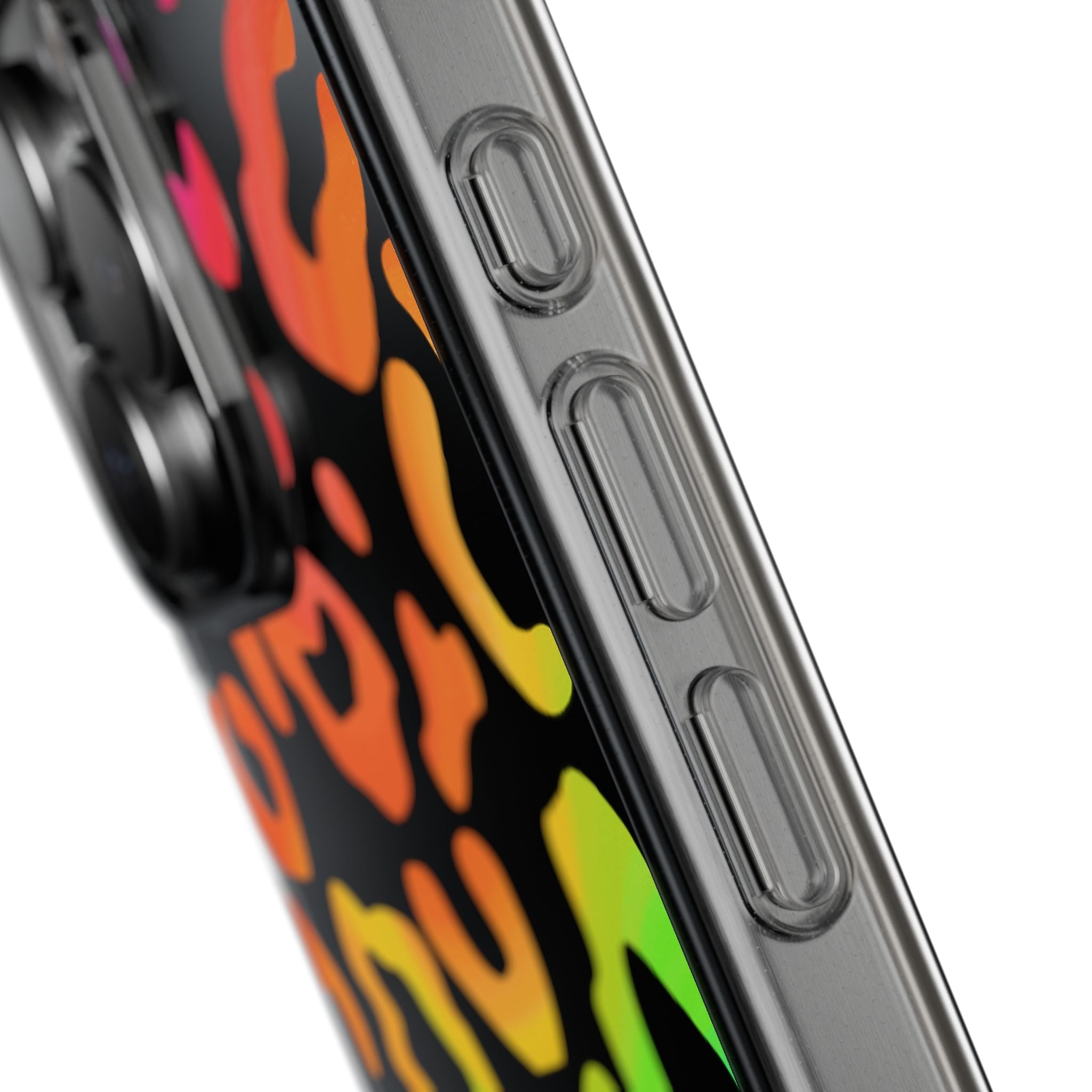 Bespattered Facade Watercolor Rainbow Leopard Clear Case