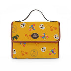 Mexican Pride Handbag, Papel Picado Mariachi Passport Stamp, Dia de los Muertos Skull Canvas Bag