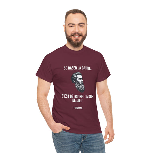 Se raser la barbe French proverb Tee