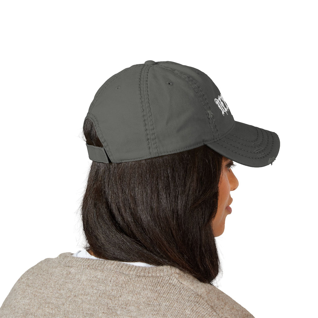 Embroidered Distressed Detroit Hat