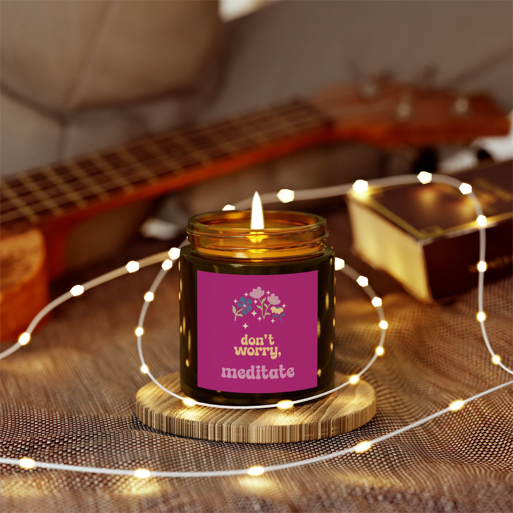 Don't worry, meditate Candle