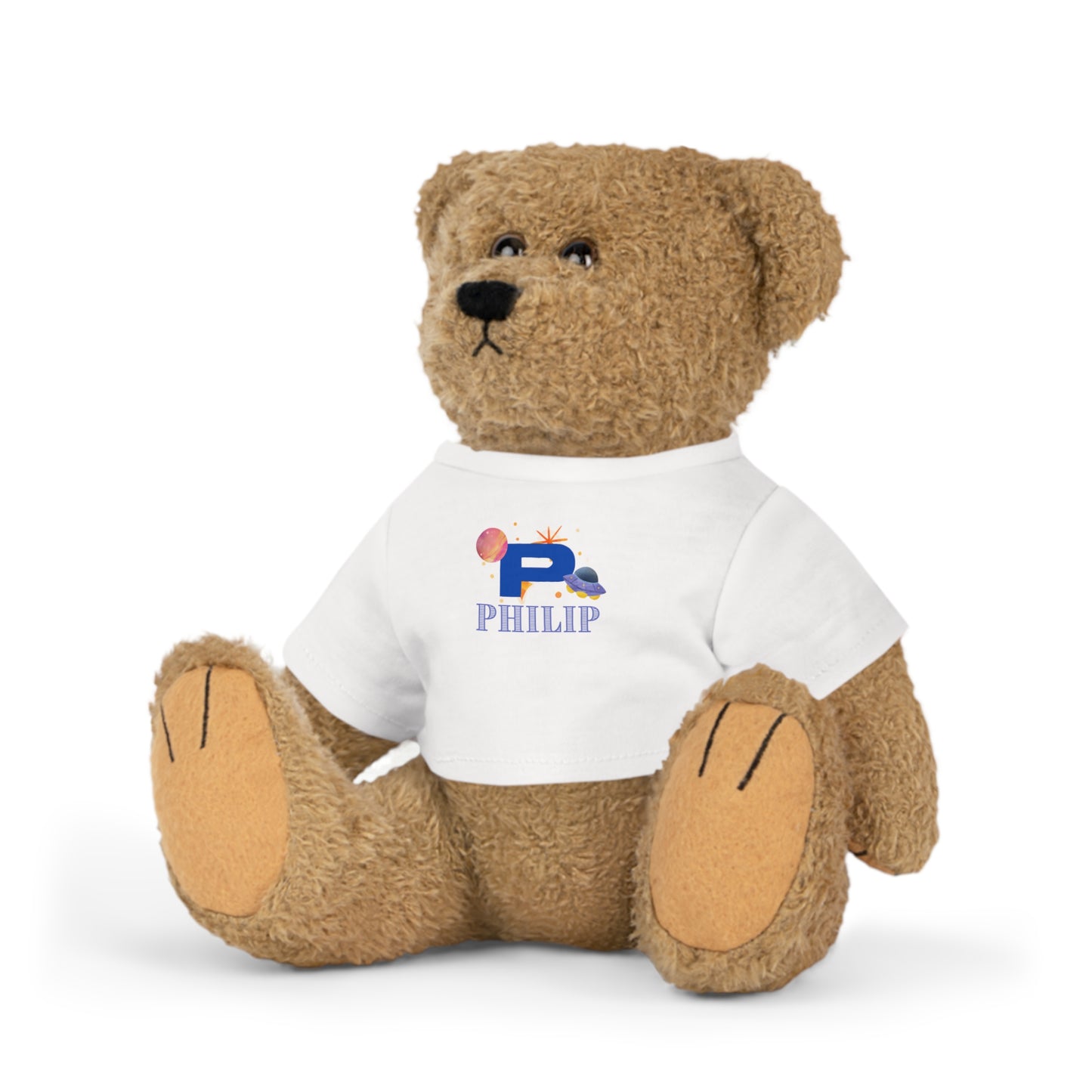 Personalized stuffed animal - Space themed with initial